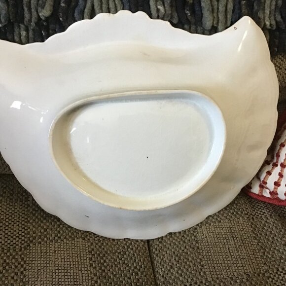 Vintage Porcelain Serving Bowl - Vintage Shell Serving Bowl - Antique Porcelain - Picture 5 of 8